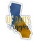 R and R Imports UC Davis Aggies Watercolor State Die Cut Decal 2-Inch